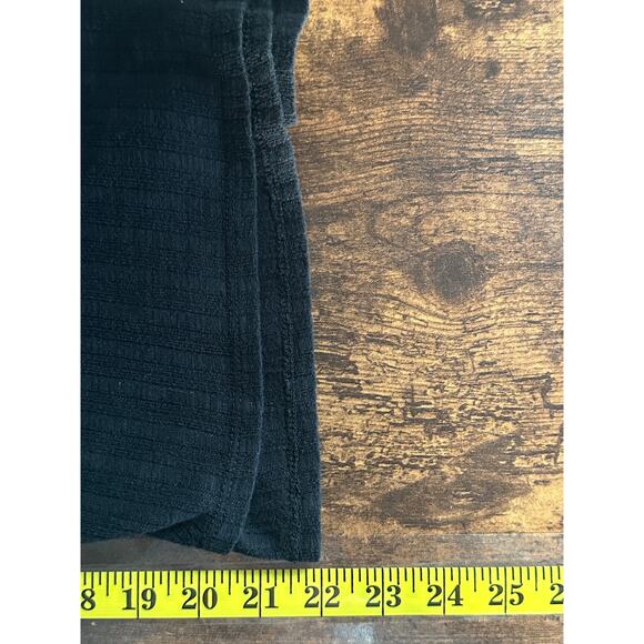 Time Tru Blouse Top Black XL Large Relaxed fit Soft Pleats Flutter Sleeve Boho - Picture 5 of 9